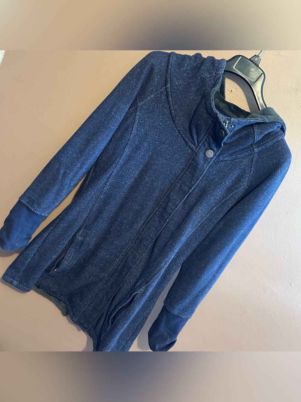 The North Face Dionne Jacket Blue Fleece Lined Long Coat Jacket Size Medium